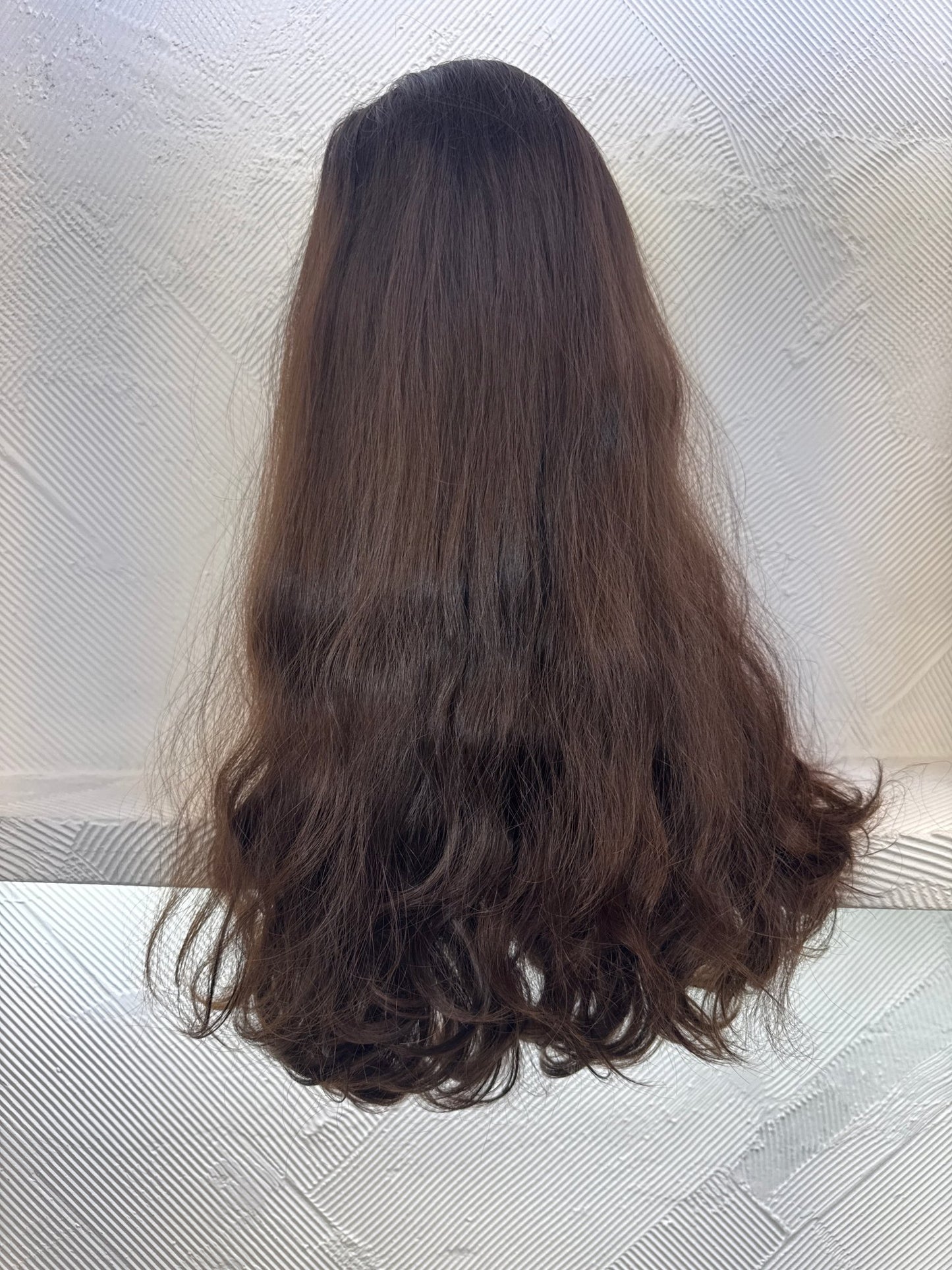 23" Human Hair Lace Top Wig | Dark Brown | Medium Cap | Wavy | Virgin Hair Human Hair Lace Top Wig | Tallie Wigs Los Angeles