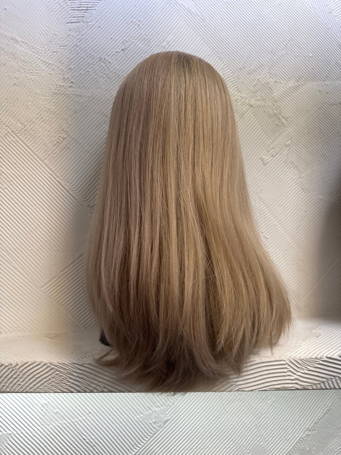 18" Human Hair Lace Top Wig | Golden Yellow + Blonde | Medium Cap | Straight Human Hair Lace Top Wig | Tallie Wigs Los Angeles