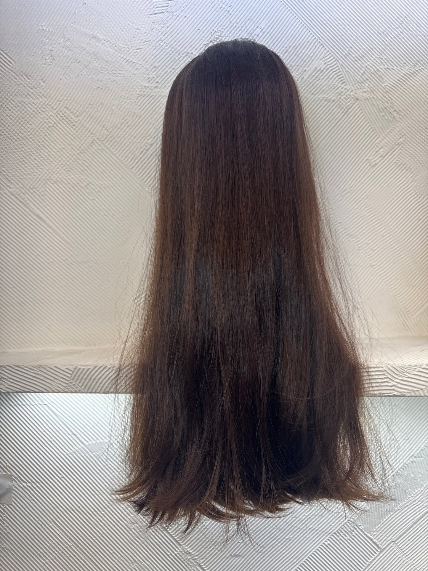 24" Human Hair Lace Top Wig | Medium Brown | Medium Cap | Straight | Virgin Hair Human Hair Lace Top Wig | Tallie Wigs Los Angeles