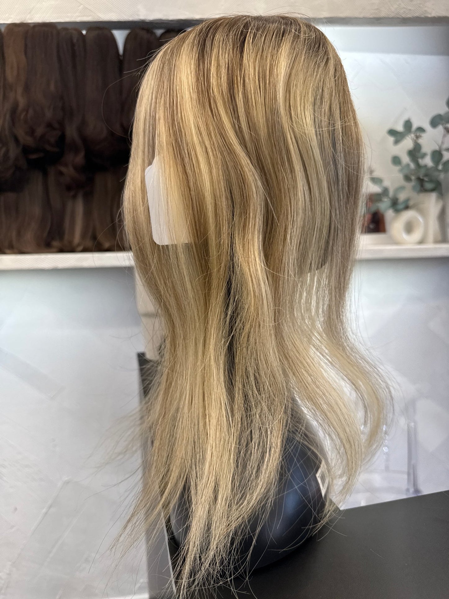 36 Inch Custom Color Human Hair Topper | Straight, One Size Cap Human Hair Topper | Tallie Wigs Los Angeles