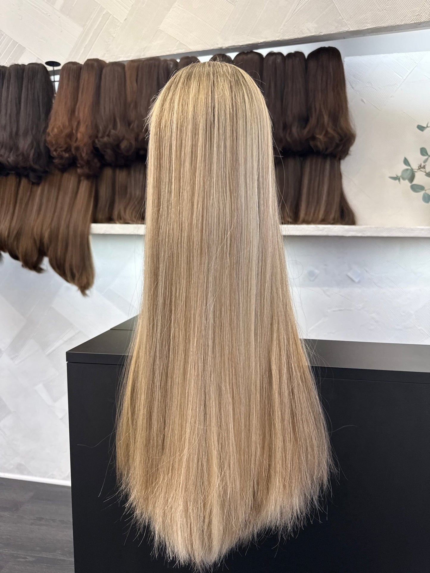 26" Human Hair Lace Top Wig | Silver Blonde | Large Cap | Straight Human Hair Lace Top Wig | Tallie Wigs Los Angeles