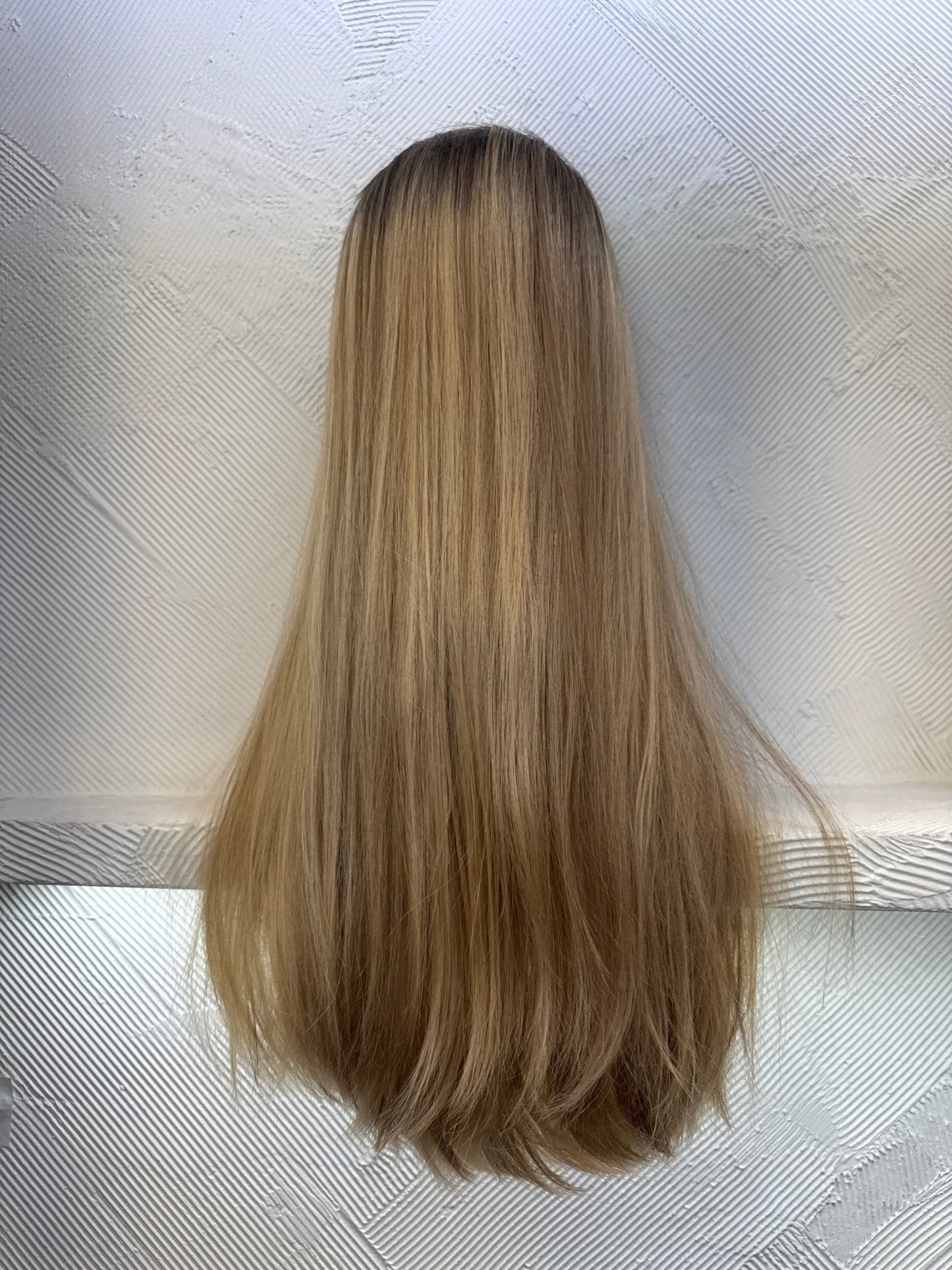 24" Human Hair Lace Top Wig | Custom Color | Medium Cap | Straight Human Hair Lace Top Wig | Tallie Wigs Los Angeles