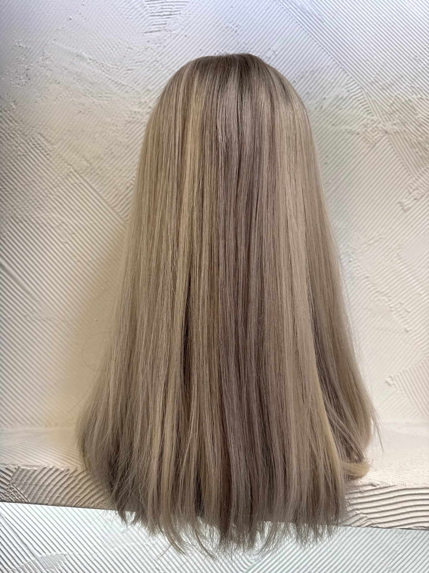 19" Human Hair Lace Top Wig | Custom Color | Medium Cap | Straight Human Hair Lace Top Wig | Tallie Wigs Los Angeles
