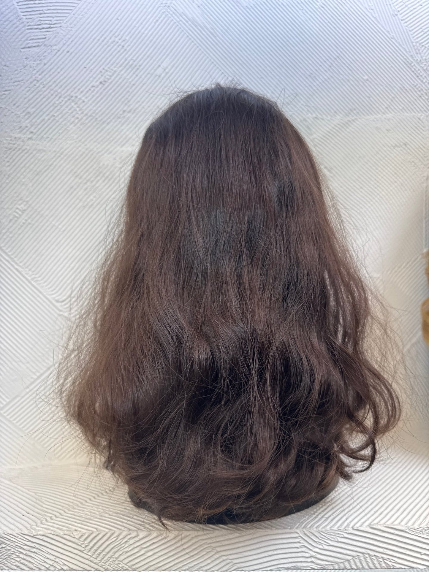 18" Human Hair Lace Top Wig | Dark Brown | Medium Cap | Wavy | Virgin Hair Human Hair Lace Top Wig | Tallie Wigs Los Angeles