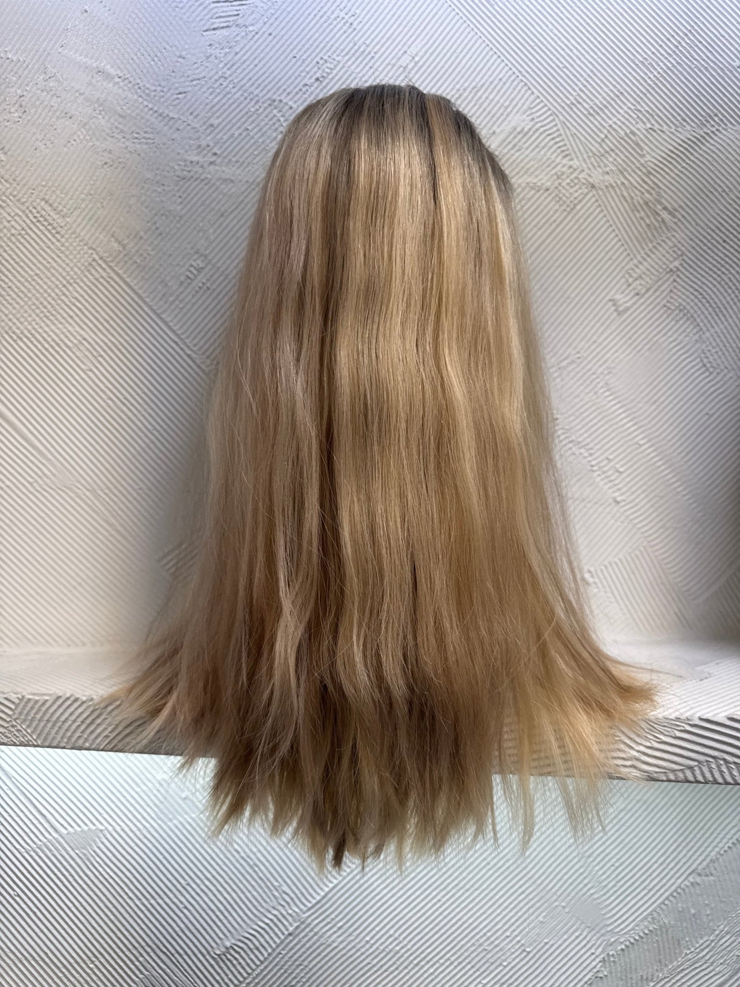 20" Human Hair Lace Top Wig | Custom Color | Medium Cap | Straight Human Hair Lace Top Wig | Tallie Wigs Los Angeles