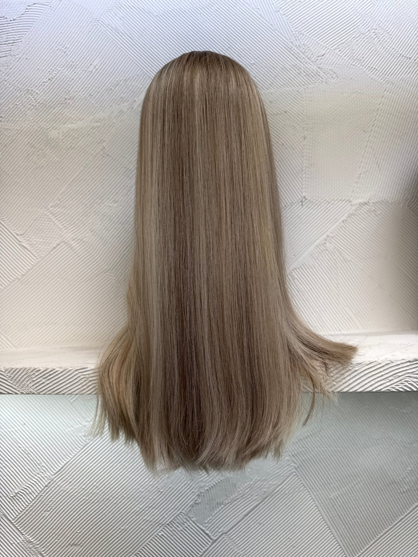 22" Human Hair Lace Top Wig | Tallie's Custom Chestnut Blend | Medium Cap | Straight Human Hair Lace Top Wig | Tallie Wigs Los Angeles