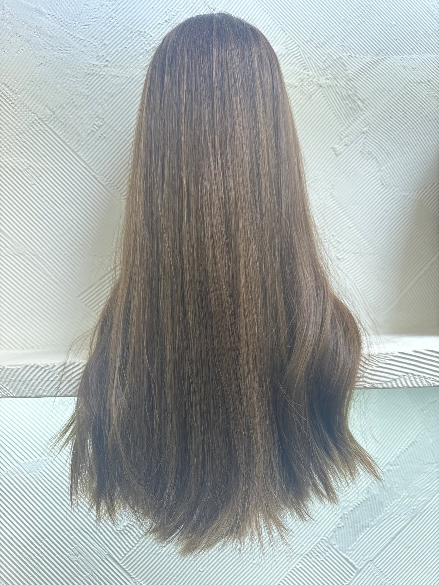 Chestnut & Light Brown Lace Top Wig, 24 Inch | Straight Human Hair | Medium Cap Human Hair Lace Top Wig | Tallie Wigs Los Angeles