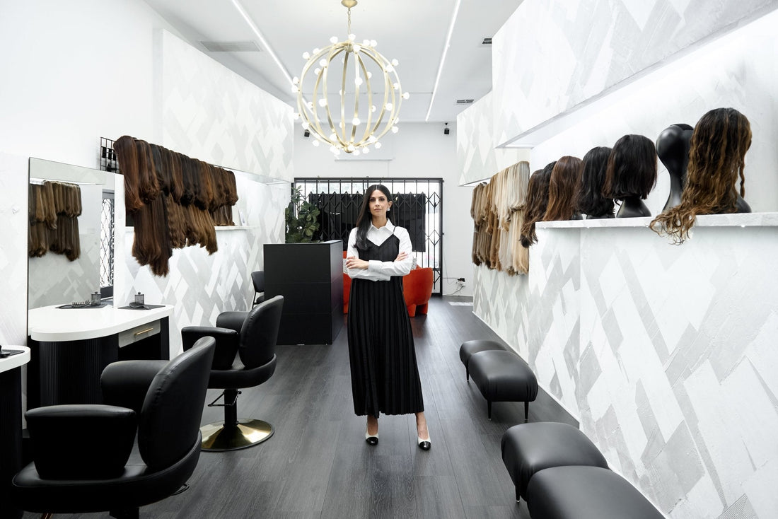 Quiet, private salon interior at Tallie Wigs in Los Angeles