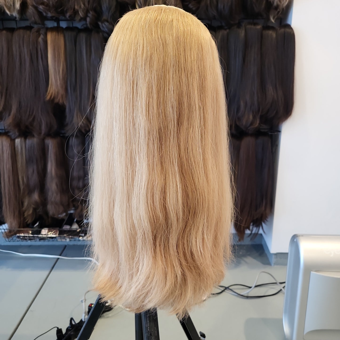 100% Real Human Hair Hat Fall Wig in Color #6 #13 Blonde