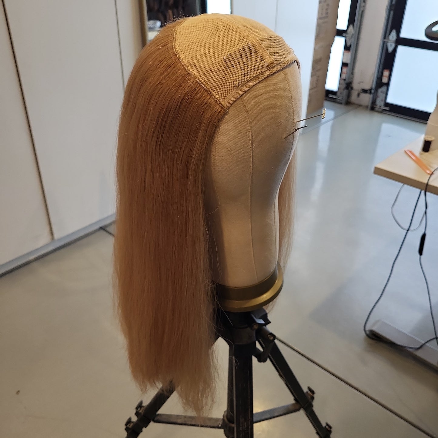 100% Real Human Hair Hat Fall Wig in Color #6 #13 Blonde