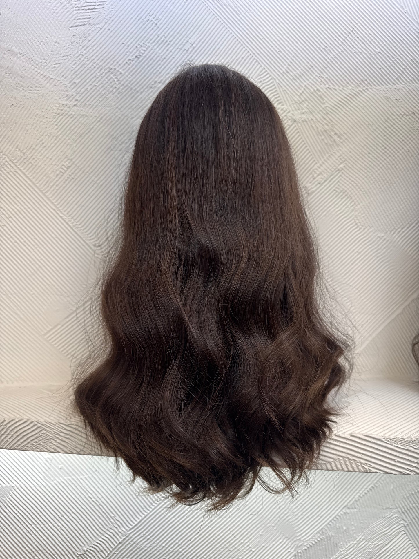 TNT by Tallie - 20 Inch Lace Top Wig - Color #2 #6 – Dark Brown, Chestnut Brown – Medium Cap – Wavy – No Layers – Virgin 100% Human Hair