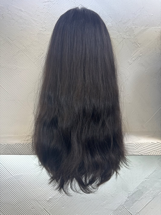 TNT by Tallie - 20 Inch Lace Top Wig - Color #2 Dark Brown - Medium Cap - Wavy - No Layers - 100% Human Hair
