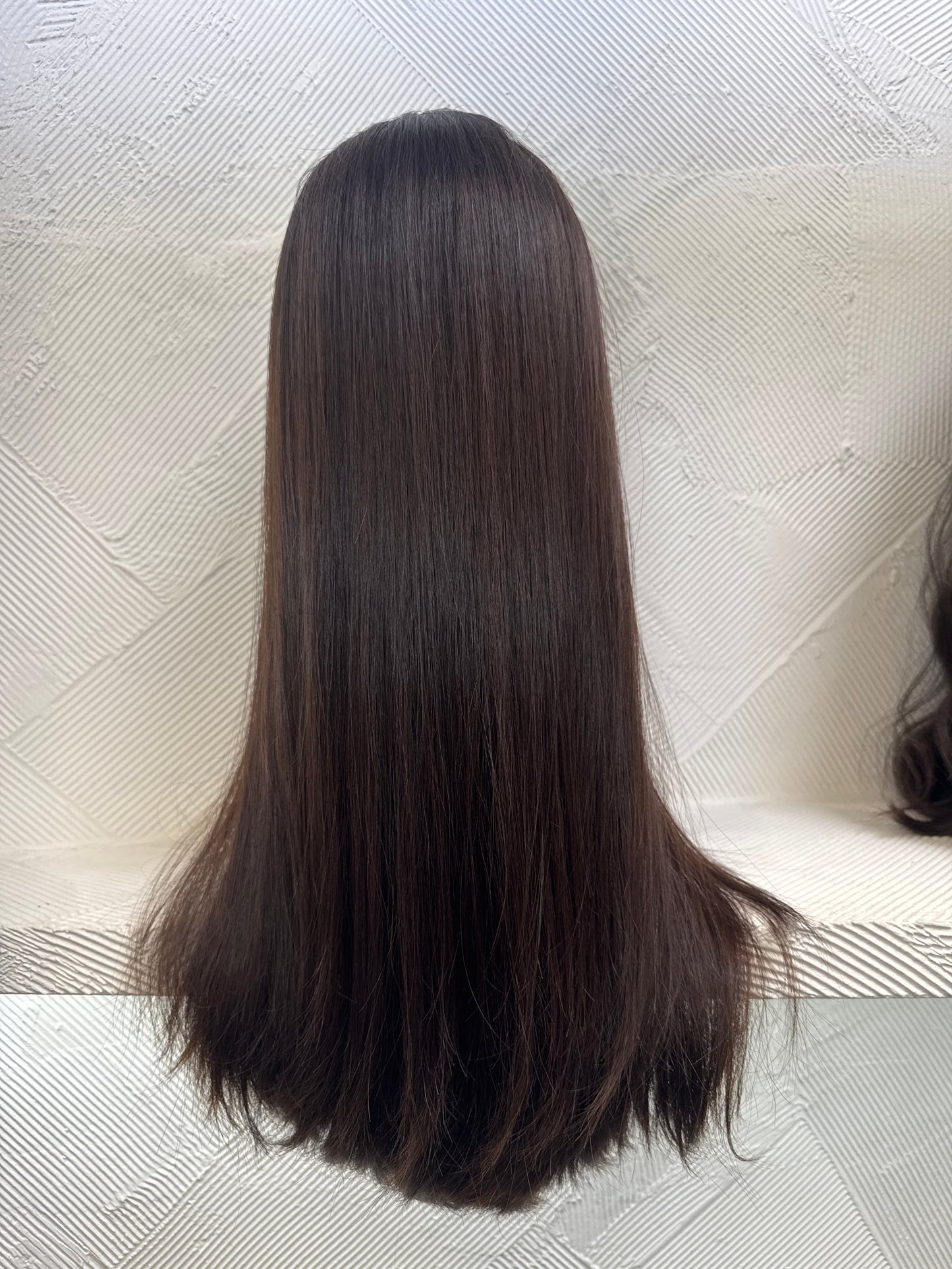 TNT by Tallie - 22 Inch Lace Top Wig - Color #4 – Medium Brown – Medium Cap – Straight – No Layers – Virgin 100% Human Hair